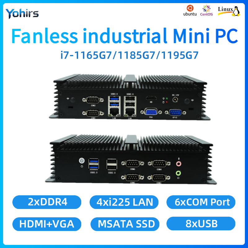 Fanless Industrial Pc Rs485 Core I7 - PC incorporato senza ventola Intel Core