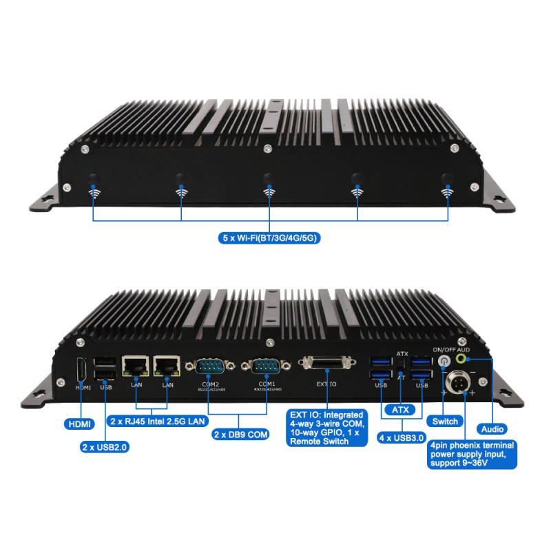 Fanless Industrial Pc Rs485 Core I7 - Computer Industriale Robusto Senza Ventola, Core
