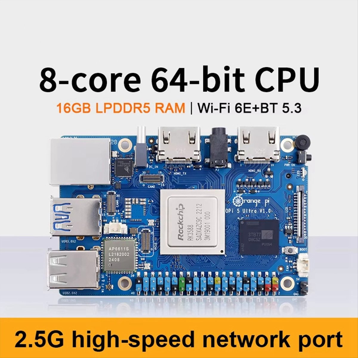 Rockchip Rk3588 Development Board - Scheda di sviluppo DT75BG per 5
