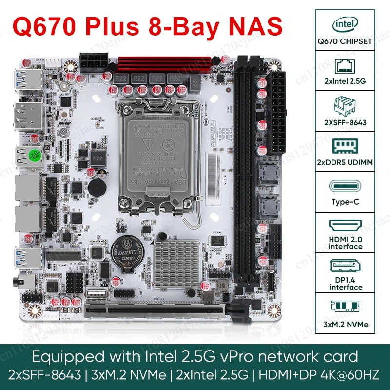 Scheda Madre Mini-ITX Q670 per - Nas Motherboard 8 Sata Mini Itx recensione e prezzo