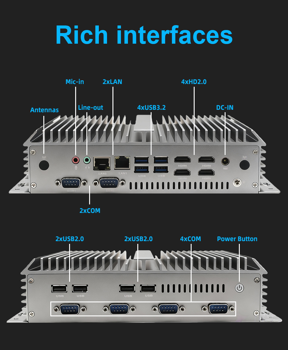 Mini PC Industriale Fanless 6x - Fanless Industrial Pc Rs485 Core I7 recensione e prezzo